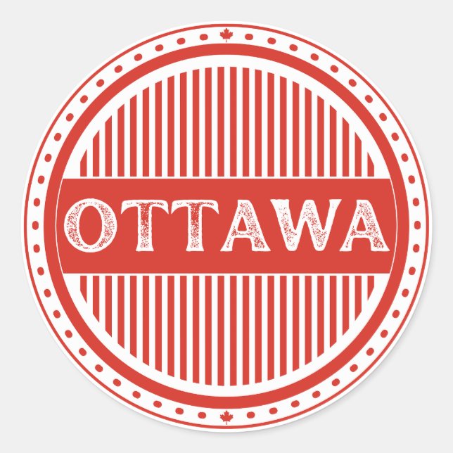 Adesivo Ottawa City Pride Emblem – Canadian Identity (Frente)