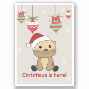 Adesivo Otter Christmas Snow