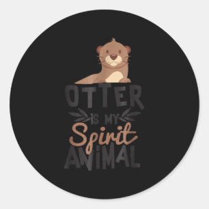 Adesivo Otter é o meu animal espirituoso fofo Otter Love