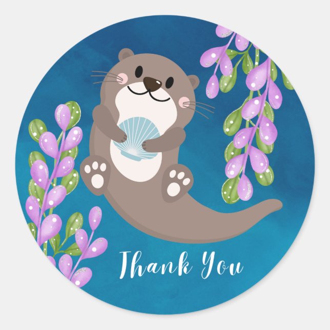 Adesivo Otter Obrigado Sticker (Frente)