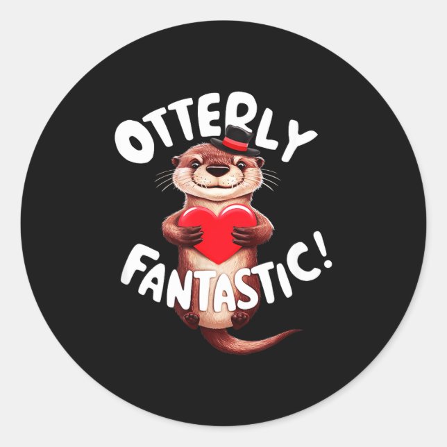 Adesivo Otterly Fantastic Funny Sitive Quote Sea Lover Pun (Frente)