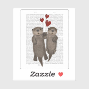 Adesivo Otters Segurando Mãos