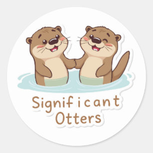 Adesivo Otters Significativos - Nadação