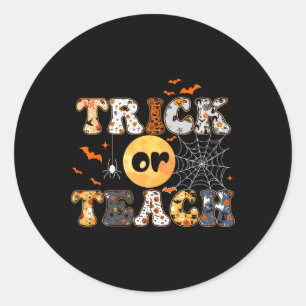 Adesivo Ou Ensinar Professora De Ensino De Halloween Retro