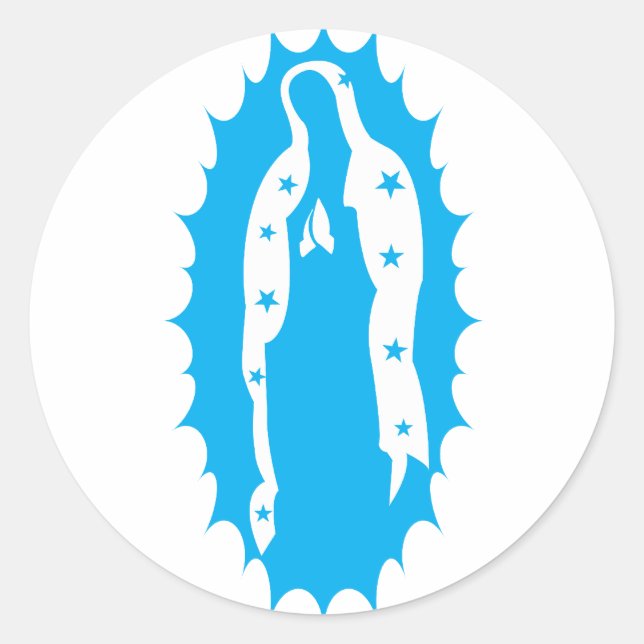 Adesivo Ou Lady Guadalupe Modern Aqua (Frente)