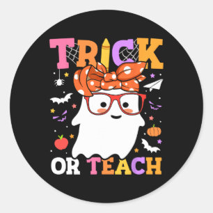 Adesivo Ou Professores Felizes Fantasmas De Halloween Com