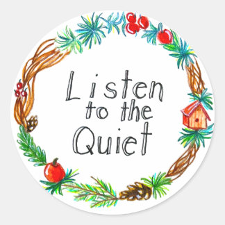 Adesivo Ouça a folha Quiet Sticker