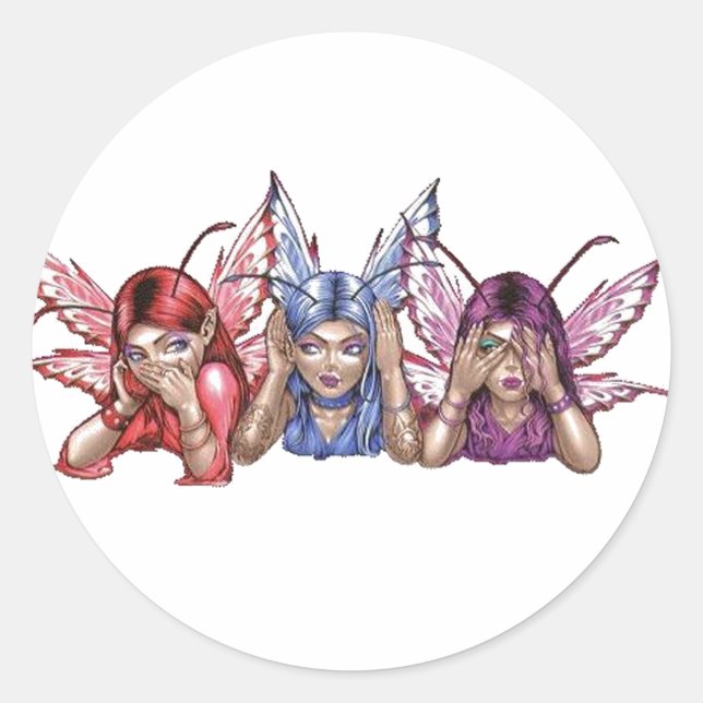 Adesivo Ouça, Fale, Veja Sem Mau (Frente)