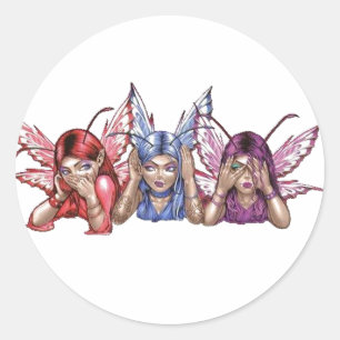 Adesivo Ouça, Fale, Veja Sem Mau