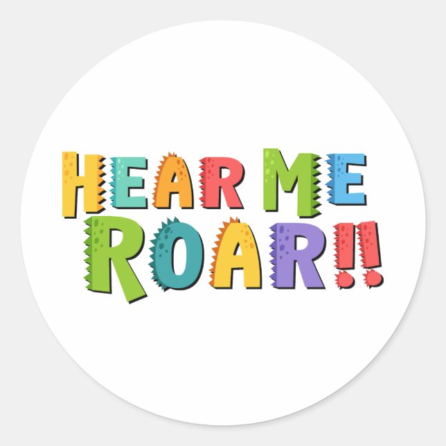 Adesivo Ouça-me Roar (Frente)