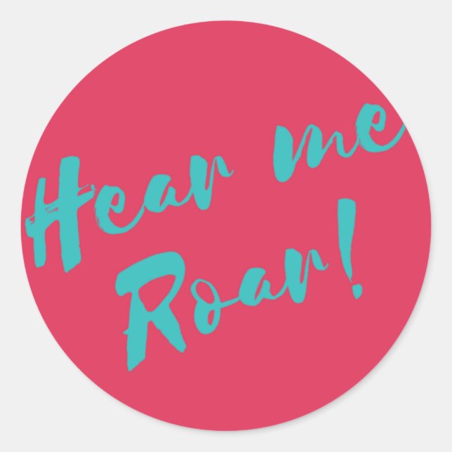 Adesivo Ouça-me um texto rugido (Frente)