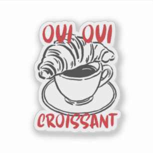 Adesivo Oui Oui Croissant – Café da Manhã Francês Fofo