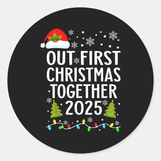Adesivo Our First Christmas Together 2025 Matching Christm (Frente)