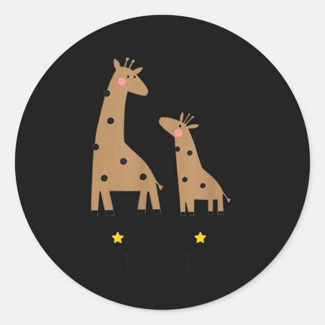 Adesivo Our First Father's Day 2026, Funny Giraffe Gift Da (Frente)