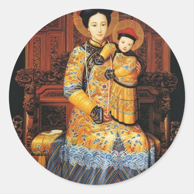 Adesivo Our Lady of China (中华圣母, 中華聖母) Chinese Virgin Mary (Frente)