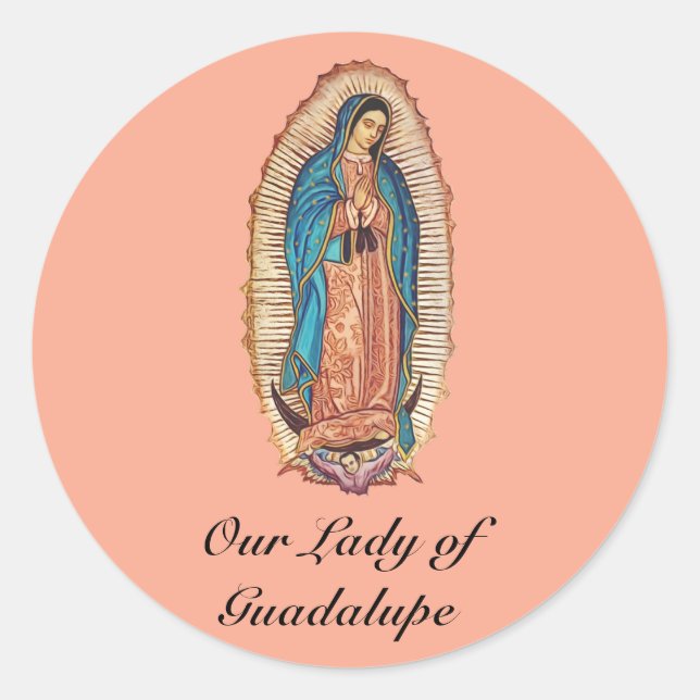 Adesivo Our Lady of Guadalupe Miraculous Tilma Fine Art (Frente)