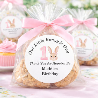 Adesivo Our Little Bunny Is One 1st Birthday Thank You 