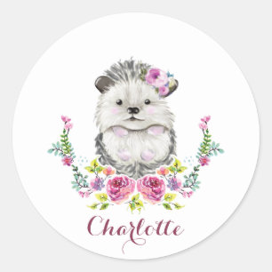 Adesivo Ouriço pintado mão bonito personalizado