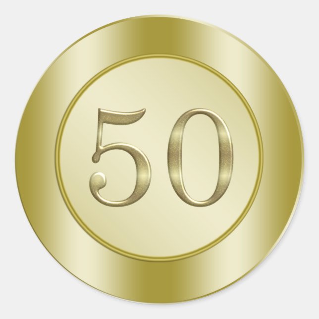 Adesivo Ouro 50º Aniversário (Frente)