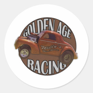 Adesivo Ouro Age Willys Gasser Drag Racing Patina
