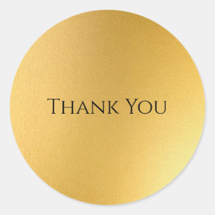 Adesivo Ouro Agradecer Modelo Elegante Moderno Dourado