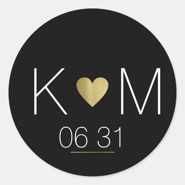 Adesivo Ouro ama coração com casais em preto (Frente)