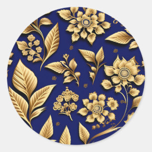 Adesivo Ouro Amaranth no Royal Blue