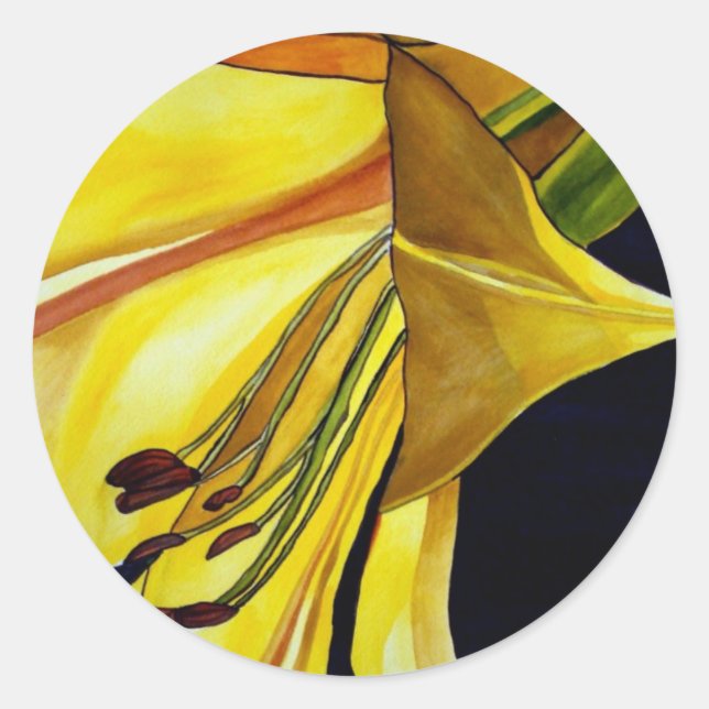 Adesivo Ouro Amarelo Esplendor Lily Arte original (Frente)