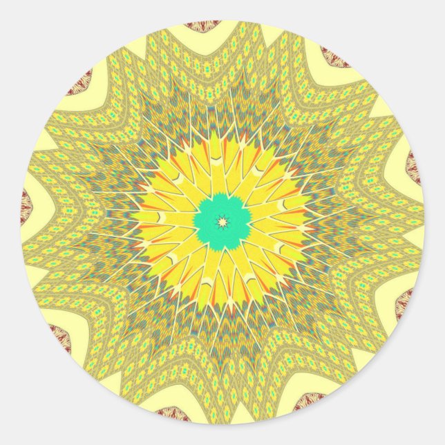 Adesivo Ouro Amarelo - Padrão tribal africano (Frente)