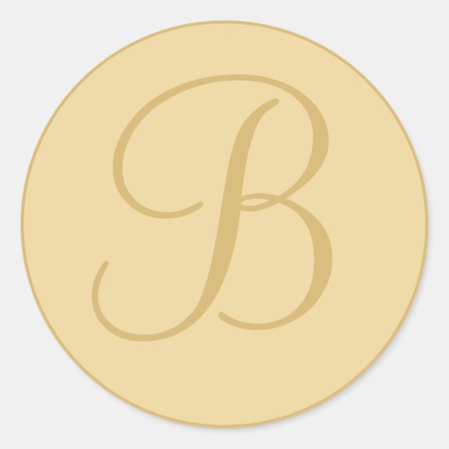 Adesivo Ouro Amarelo - Selos De Envelope Monogramados (Frente)