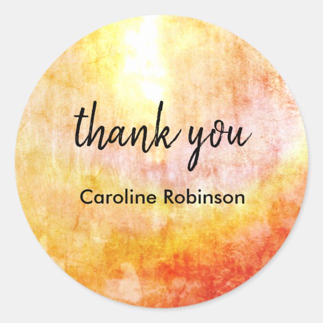 Adesivo Ouro Amarelo Sol Obrigado (Frente)