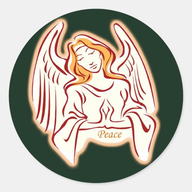 Adesivo Ouro Angel Of Peace Stickers (Frente)