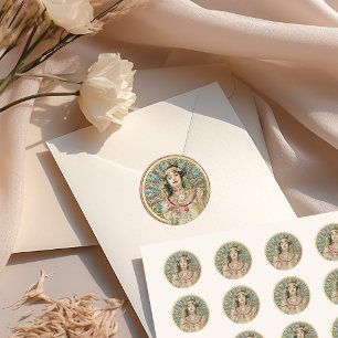 Adesivo Ouro Art Nouveau Mucha Sarah Bernhardt Champanhe