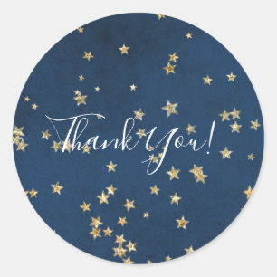 Adesivo Ouro & Azul Estrelas Cintilantes Céus Favoráveis