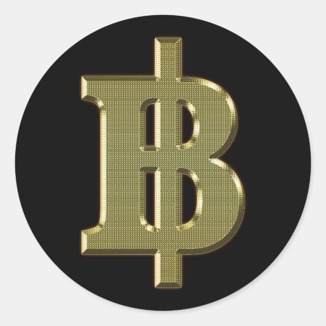 Adesivo OURO BAHT SGN ฿ Moeda Tailandesa ฿ (Frente)
