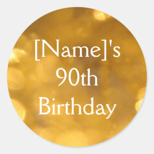 Adesivo Ouro Birthday Sticker