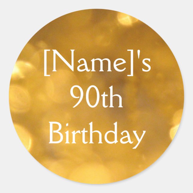 Adesivo Ouro Birthday Sticker (Frente)