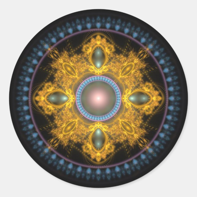 Adesivo Ouro brilhante em Mandala (Frente)