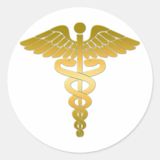 Adesivo Ouro Caduceus