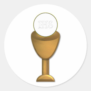 Adesivo Ouro Chalice e Anfitrião - Santa Comunhão