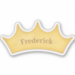 Adesivo Ouro Crown Baby & Kids Personalizado Nameplate<br><div class="desc">Personalize qualquer espaço para o item com o nome do seu filho numa coroa de ouro. Esta etiqueta de nome de conto de fadas é perfeita para famílias multi-crianças, infantários, quartos para crianças, ou para etiquetar caixas e prateleiras de armazenamento. Faça seu filho favorito se sentir como um príncipe ou...</div>