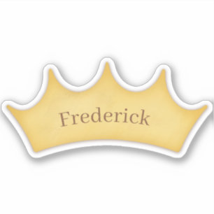 Adesivo Ouro Crown Baby & Kids Personalizado Nameplate