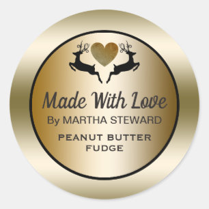 Adesivo Ouro da rena do cozimento do feriado feito com