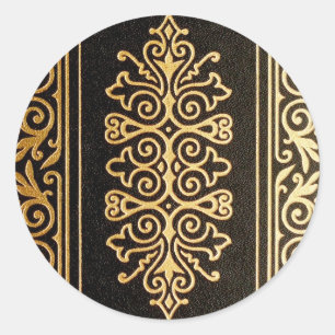 Adesivo Ouro de couro preto teste padrão gravado