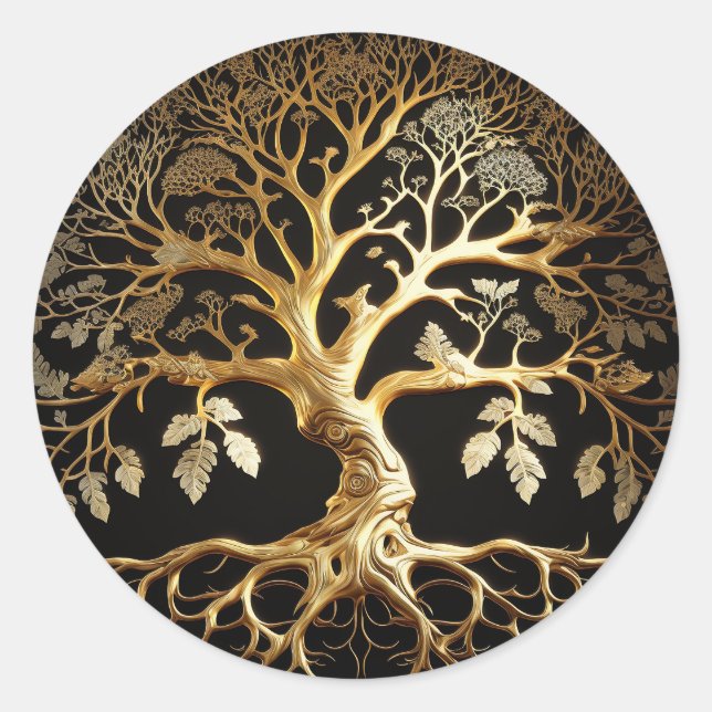 Adesivo Ouro de Life Yggdrasil (Frente)