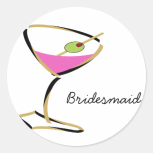 Adesivo ouro de martini do divertimento