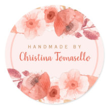 Ouro De Pêssego Chic Floral Feito Por Personalizad