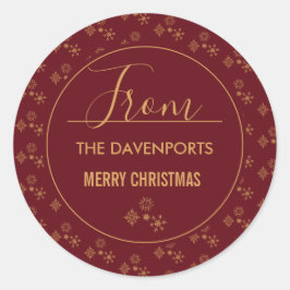 Adesivo Ouro Decorativo Flocos de Neve Padrão de Natal