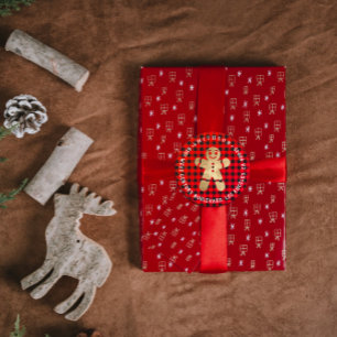 Adesivo Ouro do búfalo da árvore de Natal RSVP do