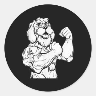 Adesivo Ouro Doodle Biceps Tatuagem - Cachorro Raça Pet I